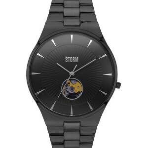 Men's Stainless Steel Analog Watch ST-47245/SL - 42 mm - Black
