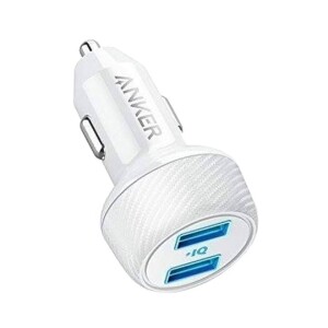 Dual USB Car Charger White