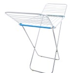 Aluminium Foldable Cloth Dryer Stand For Home And Outing Purpose Silver 55x180cm