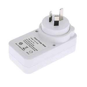 Digital LCD Electric Usage Monitoring Socket - AU Plug White/Grey 