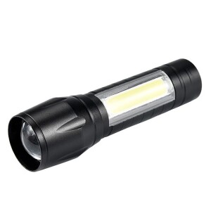 Flashlight Lamp Hand Torch USB Charge Outdoor Tactical Black/Yellow