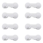 8-Piece Latching System Infant One-handed Safety Lock, Non-toxic Plastic Materials