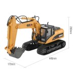 11Ch Electronic Excavator Heavy Machinery Rc Car Truck 1550