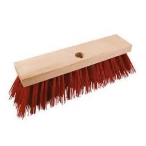 Portable Hard Broom Stick Red/Beige