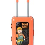 2-In-1 Portable Lightweight Compact Pretend Deluxe Tool Luggage Set For Boys