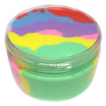 Fluffy Rainbow Slime Clay