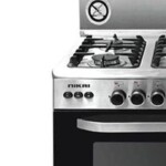 5 Burner Gas Cooker 90 x 60cm With Top And Glass Lid Model, 1 year Warranty U6090EG Silver/Black