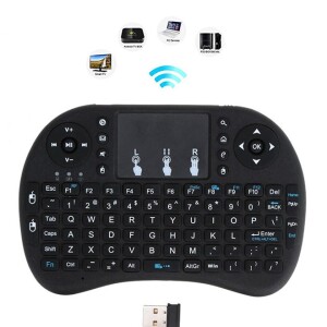 Wireless Mini Keyboard  With Touchpad Black