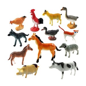 12-Piece Farm Animal Toy Set