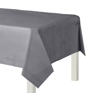 Plastic Table Cover Grey 54 x 108inch