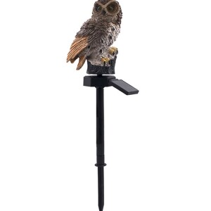 Owl Design Solar Power LED Lawn Lamp Multicolour 25x13.90x14.20centimeter