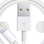 USB To Lightning Data Sync And Charging Cable For Apple iPhone White/Silver