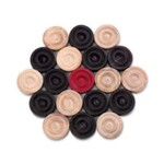 19 Piece Creative Non- Toxic Wooden Carrom Board Coin With High-Quality Material