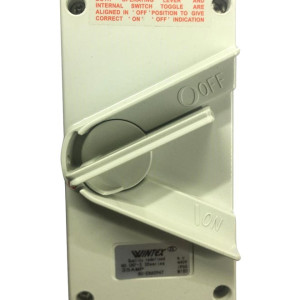 20Amp 1 Pole Rotary Isolator Switch IP65 - UKF-20A-1P White