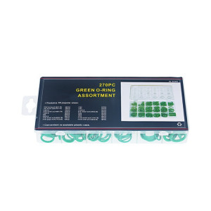 270-Piece O-Ring Assortment Seal Ring Gasket Washer With Plastic Case Kit Green/Clear