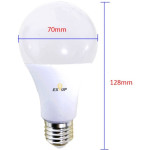 E27 Base Holder LED Bulb Warm White 70x128mm