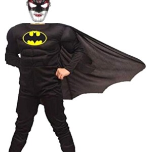 Batman Muscle Costume With Mask And Cape 6 - 8 Years