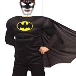 Batman Muscle Costume With Mask And Cape 6 - 8 Years