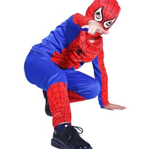 Superhero Spiderman Comfortable Fancy Wear Costume For Boys 4 - 6 Years Multicolour 4 - 6 Years