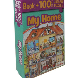 100-Piece My Home Jigsaw Puzzle With Book