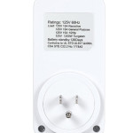 Digital Plug-In Timer Switch Socket Power Energy Meter With LCD Display White