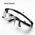 Adjustable Anti Dust Safety Goggles Clear/Black 20 x 10 x 3cm