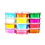 12-Piece Crystal Soft Clay And Slime Jelly Putty Set For Kids, Multicolour