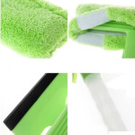 3 In 1 Plastic Glass Wiper With Spray Nozzle Green One Size