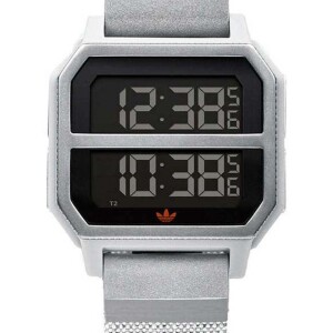 Men's Water Resistant Digital Watch Z16-3199-00 - 41 mm - Silver