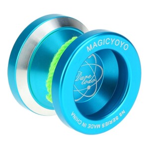Professional Magic Yoyo N8 Aluminum Alloy Metal Yoyo 8 Ball KK Bearing with Spinning String for Kids Blue 9 x 6.2cm