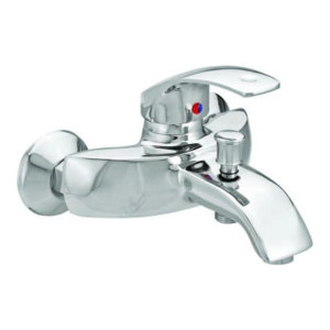 Leone Single Lever Bath Shower Mixer Faucet Silver 15x0.3x15cm