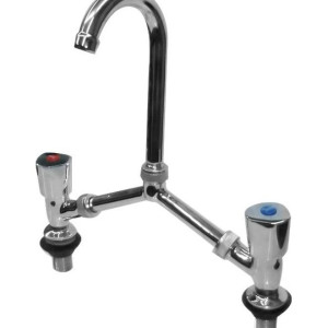 Lava Single Lever Cold And Hot Kitchen Mixer Faucet Silver 15x1.5x25cm