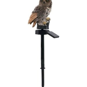 LED Solar Light Owl Waterproof Brown 25cm