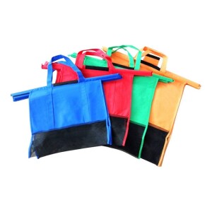 4 Piece Reusable Eco-Friendly Shop Handbag Totes multicolour 30x10x20cm