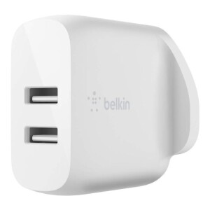 Dual USB-A Wall Charger 24W White
