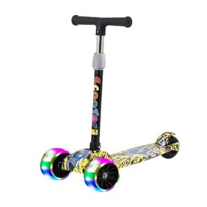Tri Flash Wheel Graffiti Foldable And Adjustable Kids Scooter 55x58x25cm