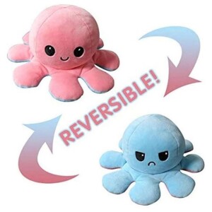 Double-Sided Two-Colour Flip Octopus Durable Pp Cotton Plush Toy For Kids 20cm