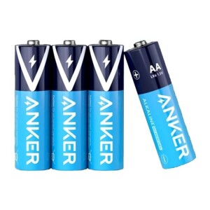 AA Alkaline Batteries - 4 Pieces Blue/Black