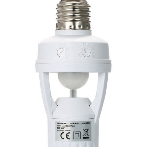 PIR Induction Motion Sensor LED Bulb Socket White