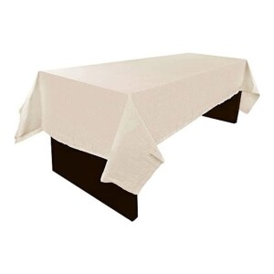 Rectangular Paper Table Cover With Plastic Lining White 54 x 0.1 x 108inch