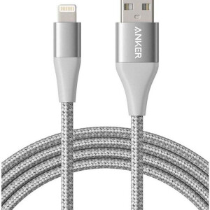 Powerline II Lighting Data Sync And Charging Cable Silver