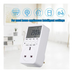 Digital Timer Switch Socket With LCD Display White