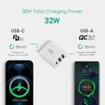 20W PD Fast Charger With Type C Cable White