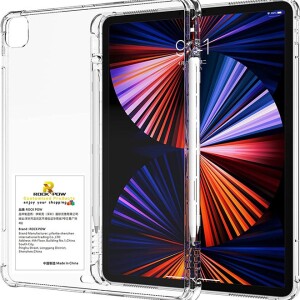 Protective Case Cover For Apple iPad Pro 11 inch (2021/2020) with Pencil Holder Clear