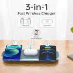 MagLeap 3 in 1 Magnetic Charging Pad for Apple iphone/Apple AirPods and Qi Enable Devices Green