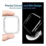 Hard PC Ultra-Thin Protective Case Cover Frame for Apple Watch Series 7 41mm Clear