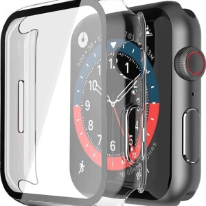 Hard PC Ultra-Thin Protective Case Cover with Screen Protector for Apple Watch Series 7 41mm Clear