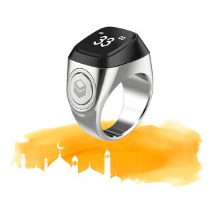 Zikr Smart Tasbih Ring 18mm Silver