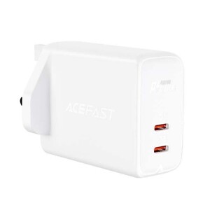 40W USB-C Dual Port Fast Charger White