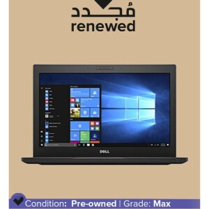 Renewed - Latitude 7280 (2017) Laptop With 12.5-Inch Display, Intel Core i5 Processor/7th Gen/4GB RAM/256GB SSD/Intel HD Graphics Black English Black